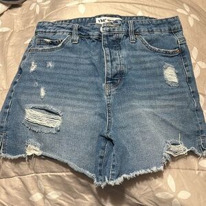 YMI mom fit jean shorts button fly
